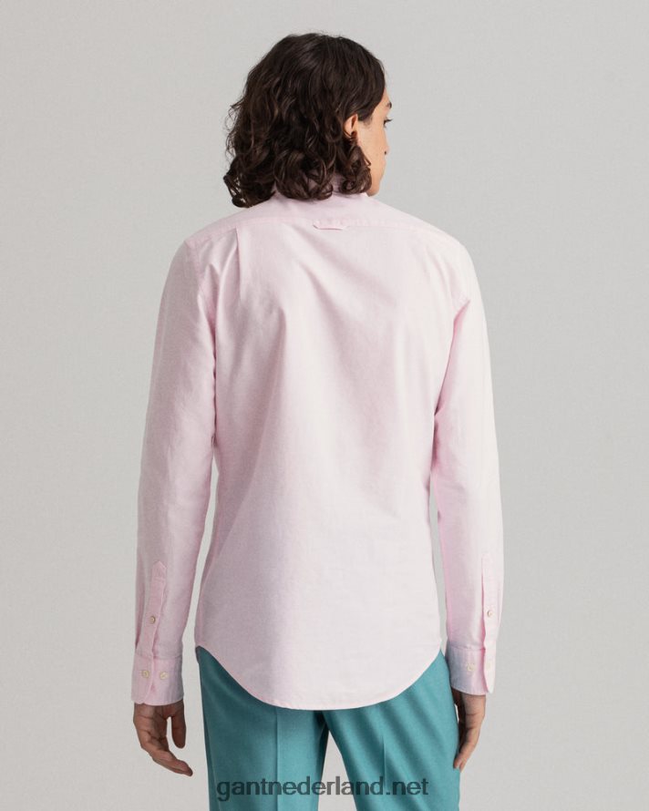 GANT Heren lichtroze slim fit oxford overhemd R4846039