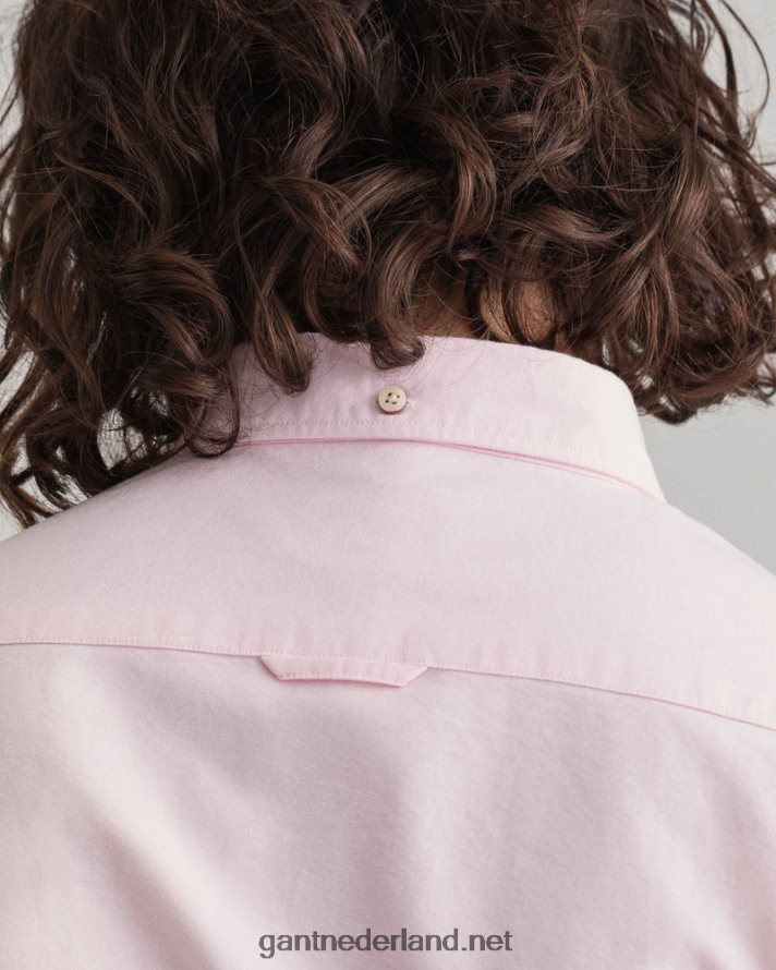 GANT Heren lichtroze slim fit oxford overhemd R4846039