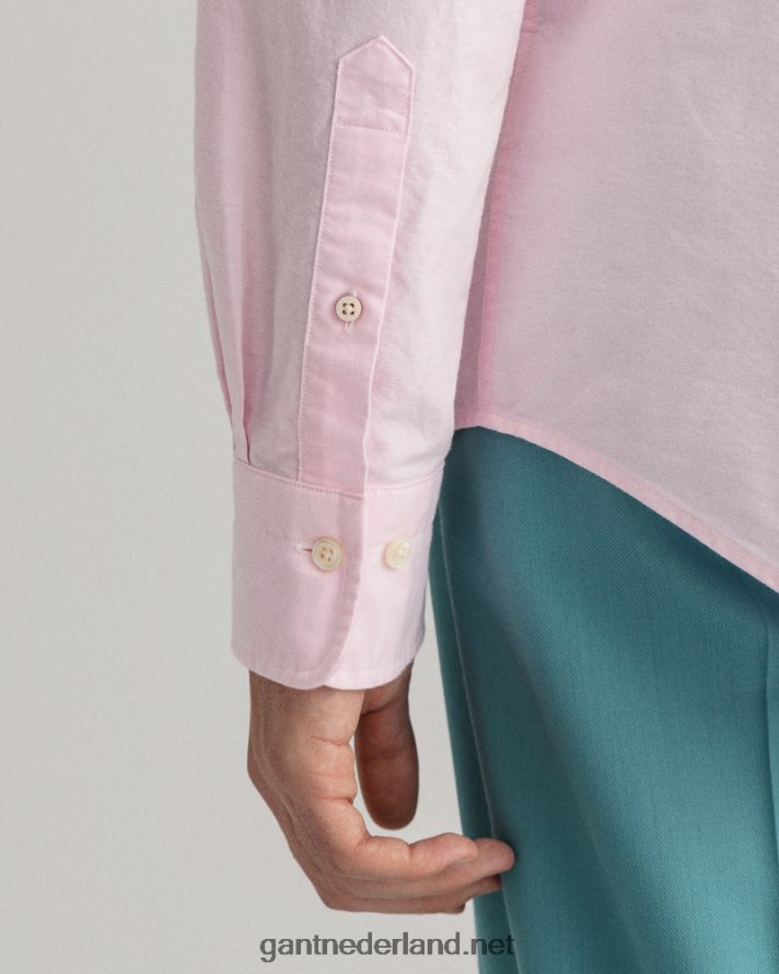 GANT Heren lichtroze slim fit oxford overhemd R4846039