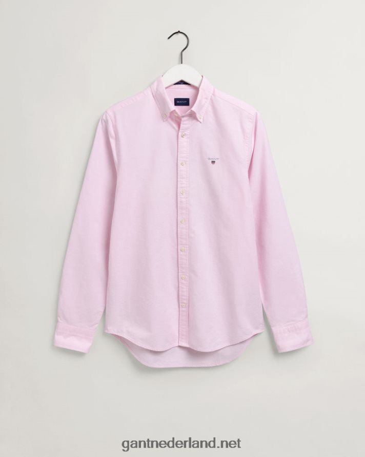 GANT Heren lichtroze slim fit oxford overhemd R4846039
