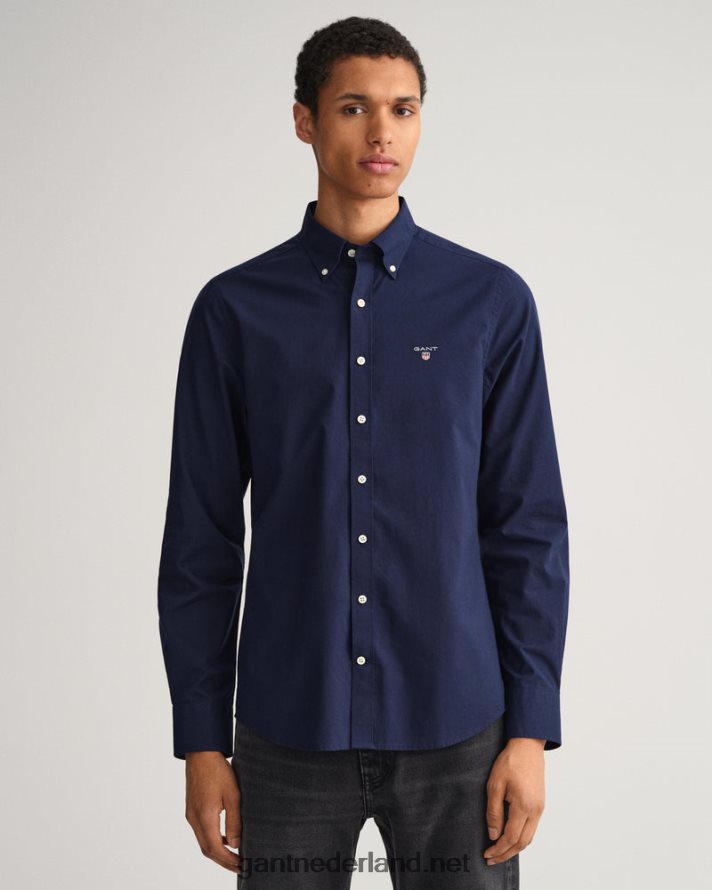 GANT Heren marinier slimfit overhemd van popeline R4846081