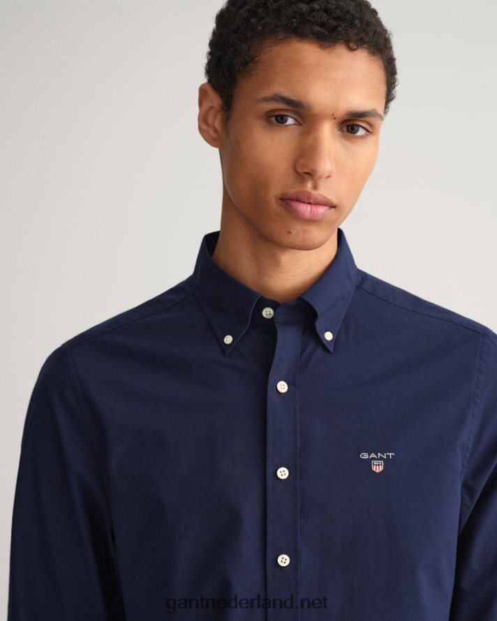 GANT Heren marinier slimfit overhemd van popeline R4846081