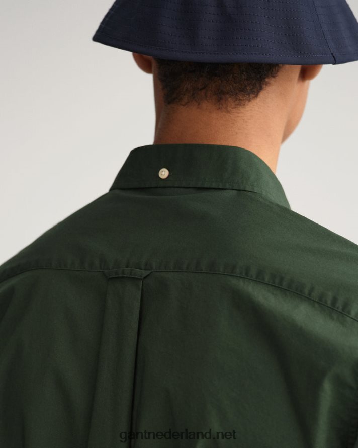 GANT Heren storm groen overhemd van popeline met normale pasvorm R4846045