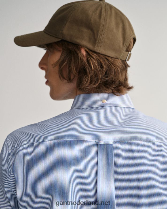 GANT Heren universiteitsblauw Banker popeline overhemd met normale pasvorm R4846066