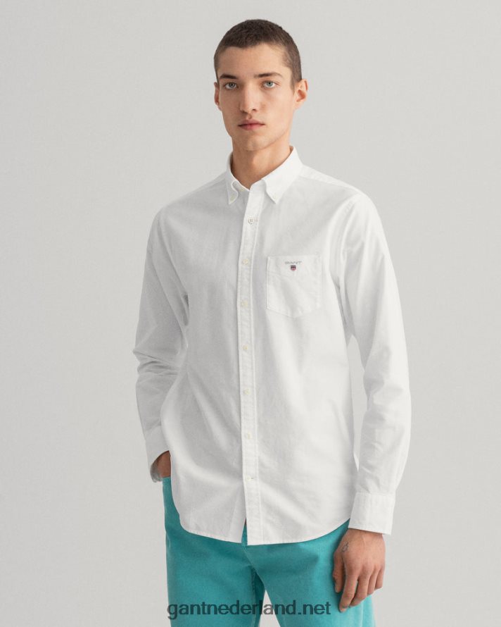 GANT Heren wit slim fit oxford overhemd R4846032