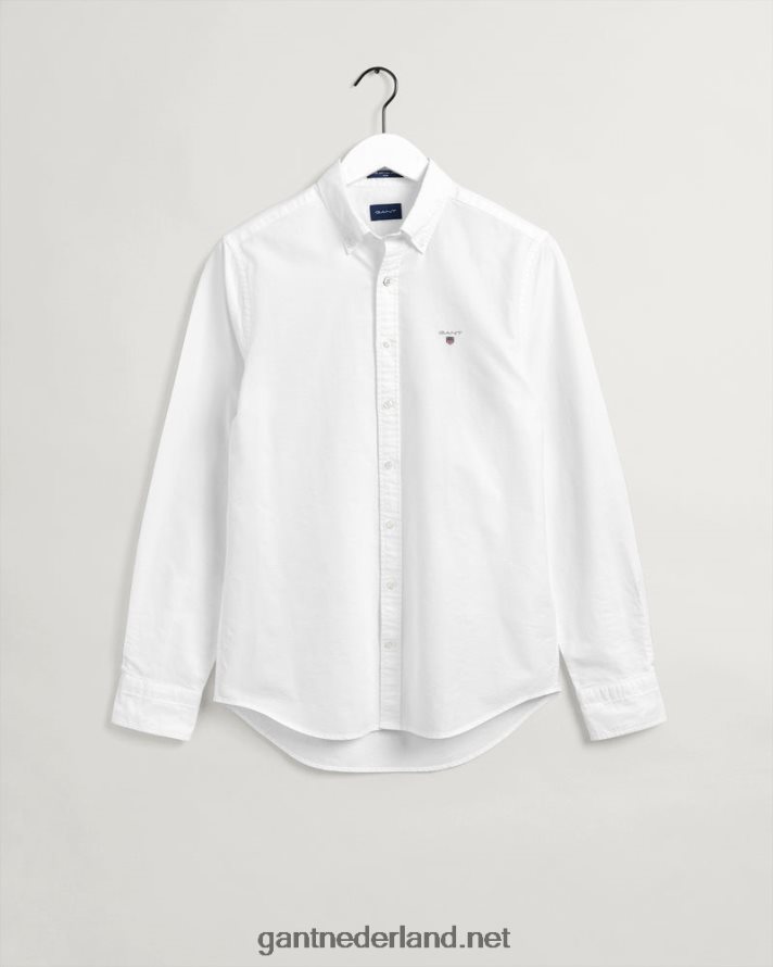 GANT Heren wit slim fit oxford overhemd R4846032