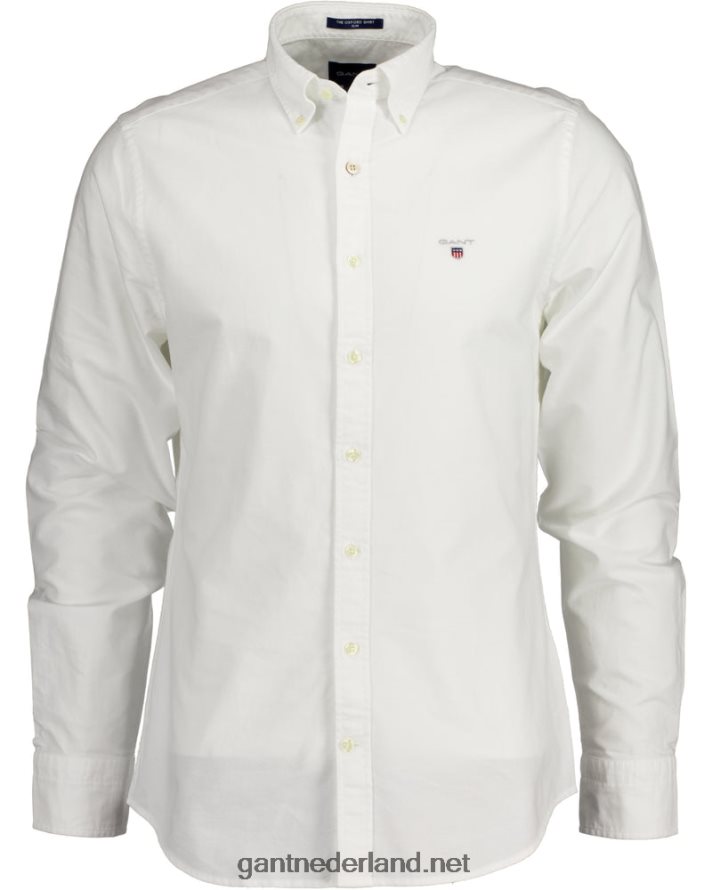 GANT Heren wit slim fit oxford overhemd R4846032