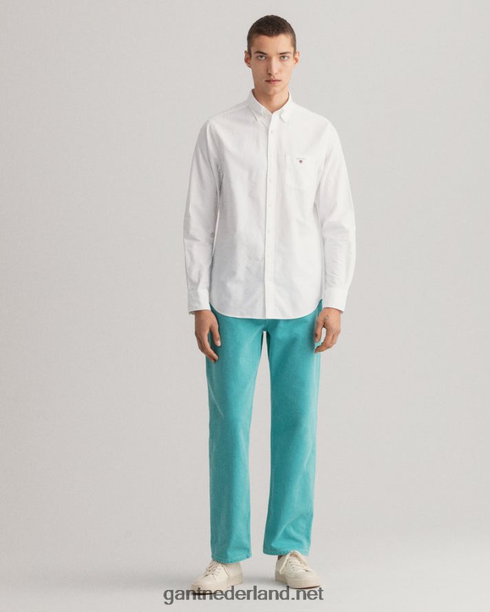 GANT Heren wit slim fit oxford overhemd R4846032