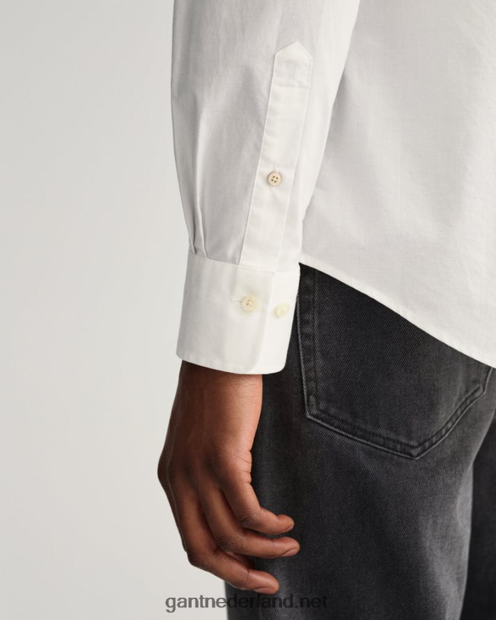 GANT Heren wit slimfit overhemd van popeline R4846054