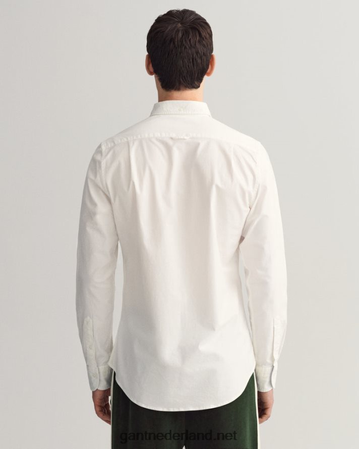 GANT Heren wit slimfit stretch oxford overhemd R4846064