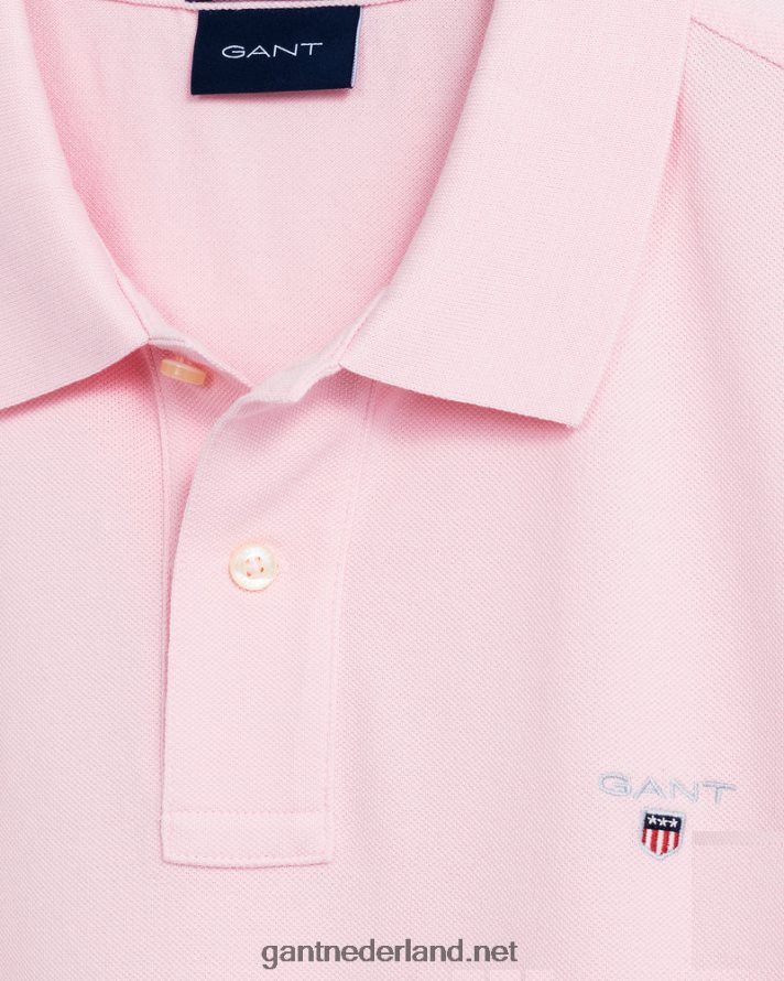 GANT Heren Californië roze origineel piqué poloshirt R48460121