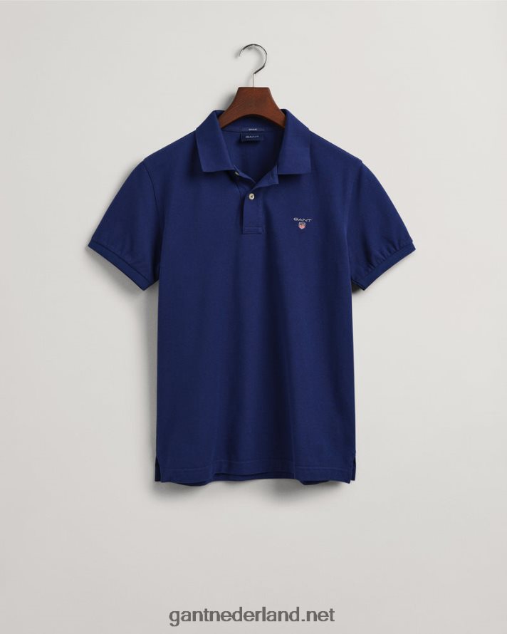 GANT Heren Diepblauw origineel piqué poloshirt R4846099