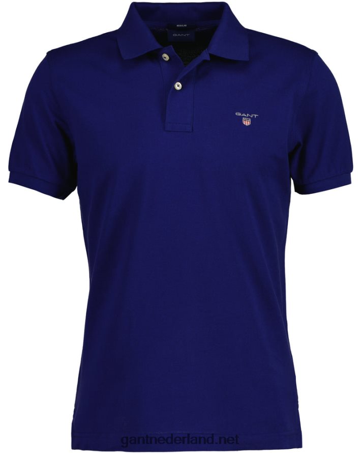 GANT Heren Diepblauw origineel piqué poloshirt R4846099