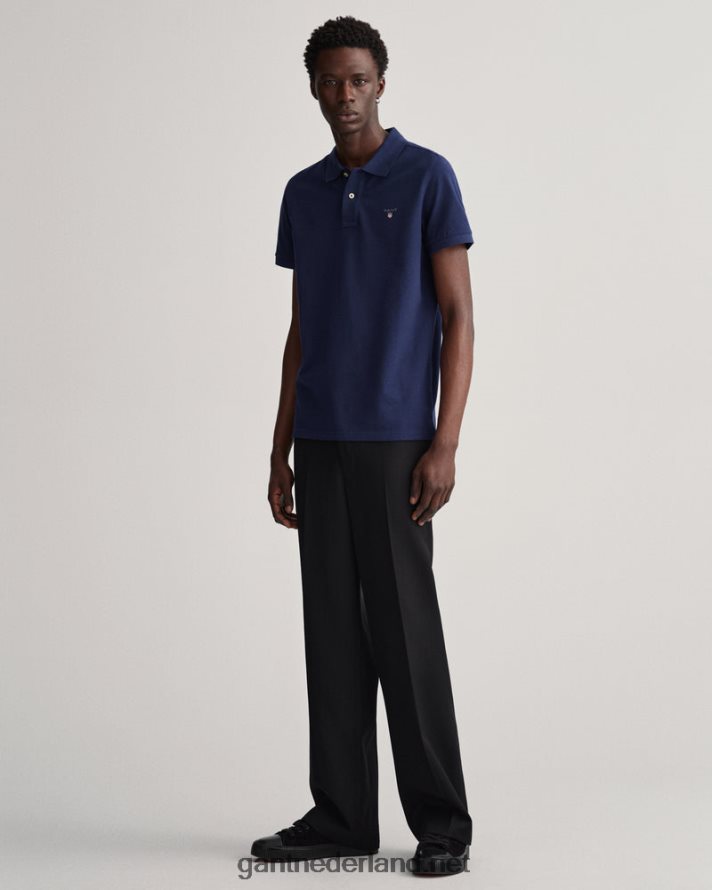 GANT Heren avond blauw origineel piqué poloshirt R48460118