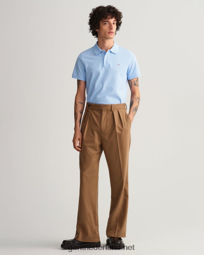 GANT Heren capri blauw origineel piqué poloshirt R48460117