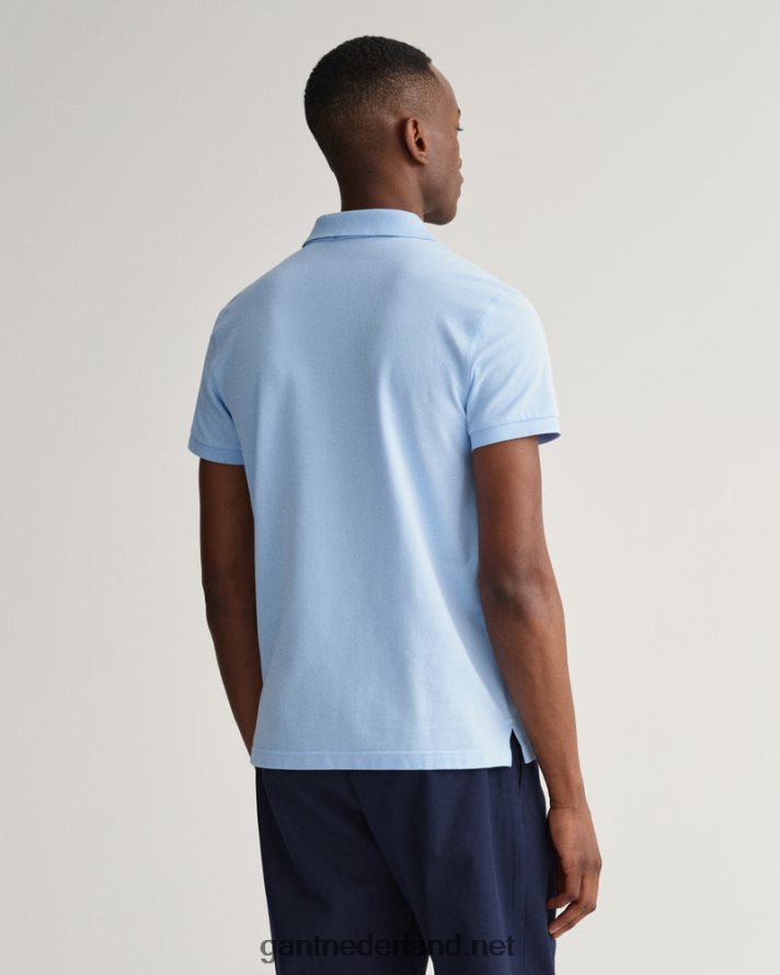 GANT Heren capri blauw origineel slim fit piqué poloshirt R48460107