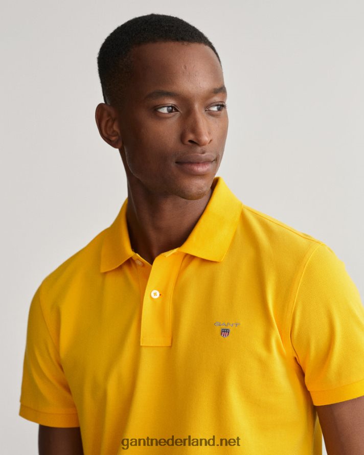 GANT Heren citrusgeel origineel piqué poloshirt R48460109