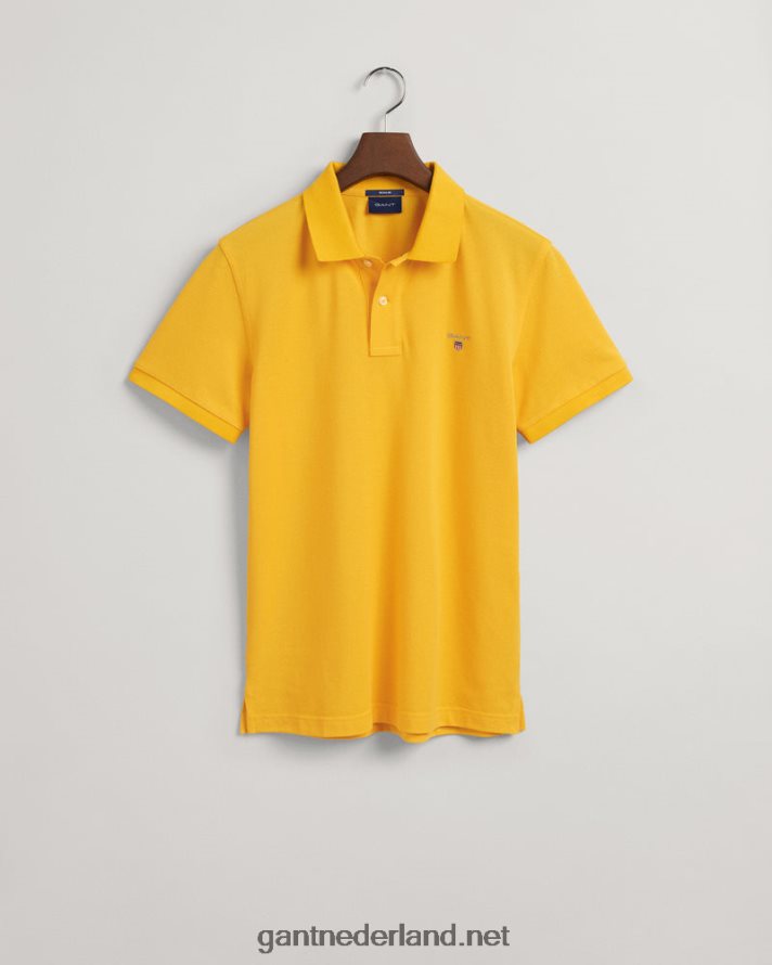 GANT Heren citrusgeel origineel piqué poloshirt R48460109