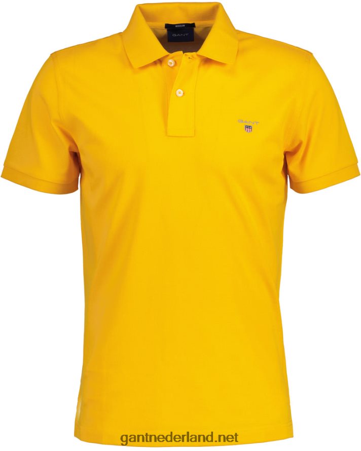 GANT Heren citrusgeel origineel piqué poloshirt R48460109