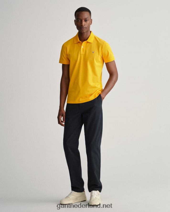 GANT Heren citrusgeel origineel piqué poloshirt R48460109
