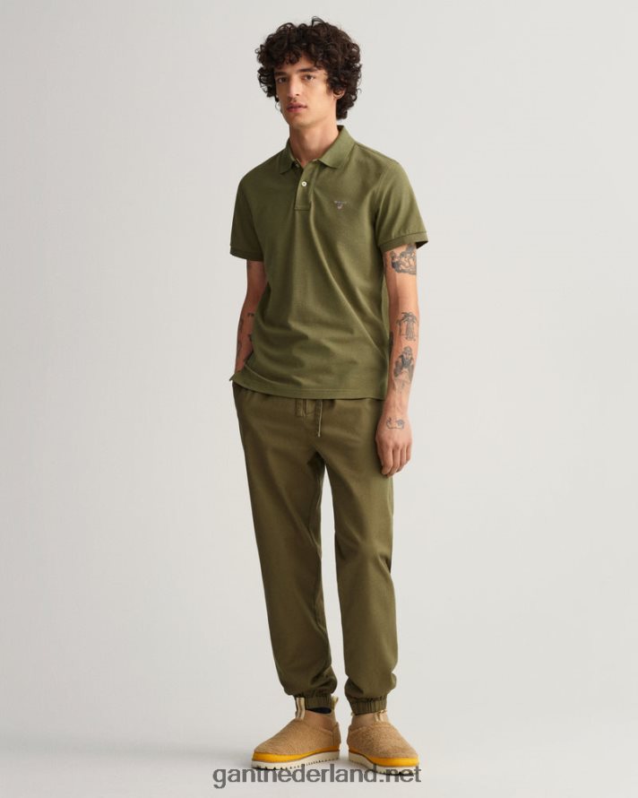 GANT Heren jagersgroen origineel piqué poloshirt R4846097