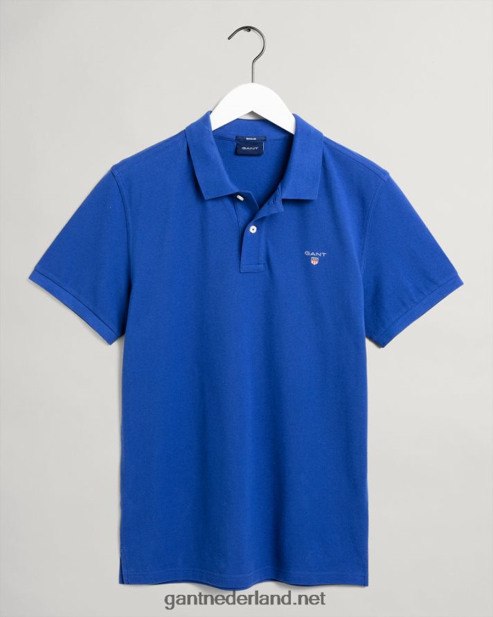 GANT Heren universiteitsblauw origineel piqué poloshirt R48460101