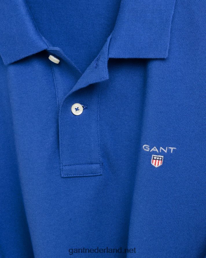 GANT Heren universiteitsblauw origineel piqué poloshirt R48460101