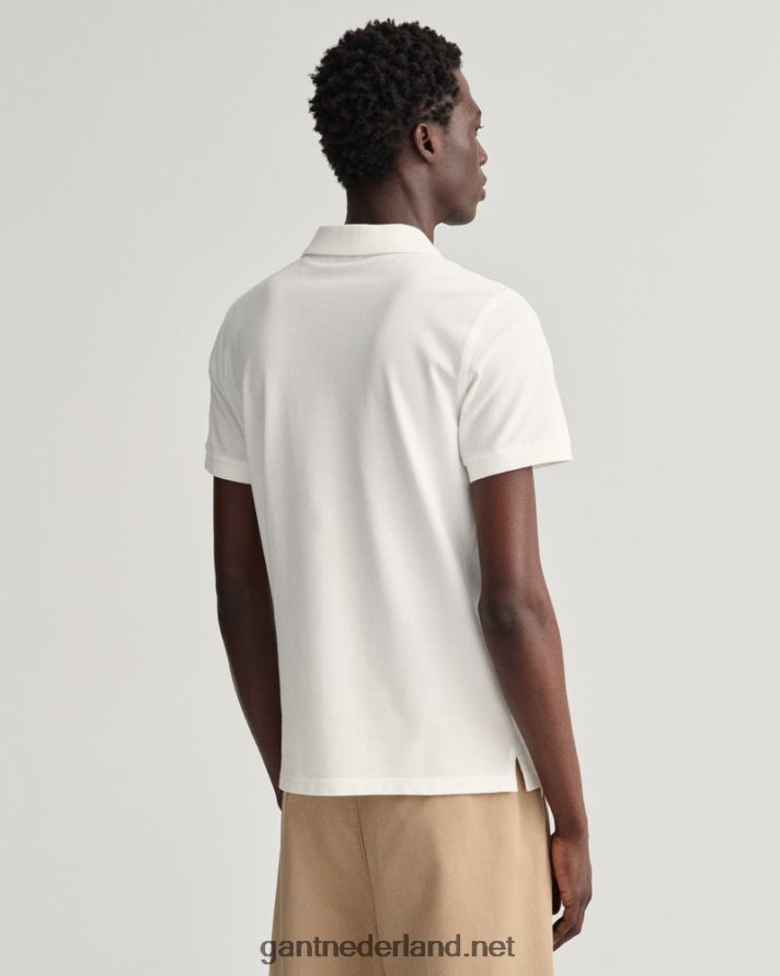 GANT Heren wit origineel piqué poloshirt R48460106