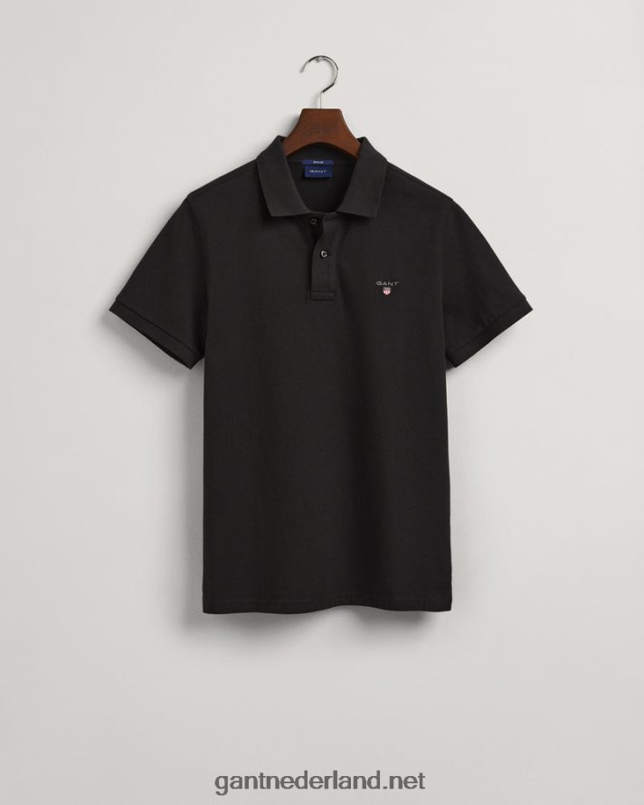 GANT Heren zwart origineel piqué poloshirt R48460104