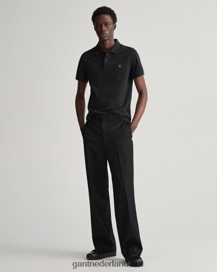GANT Heren zwart origineel piqué poloshirt R48460104