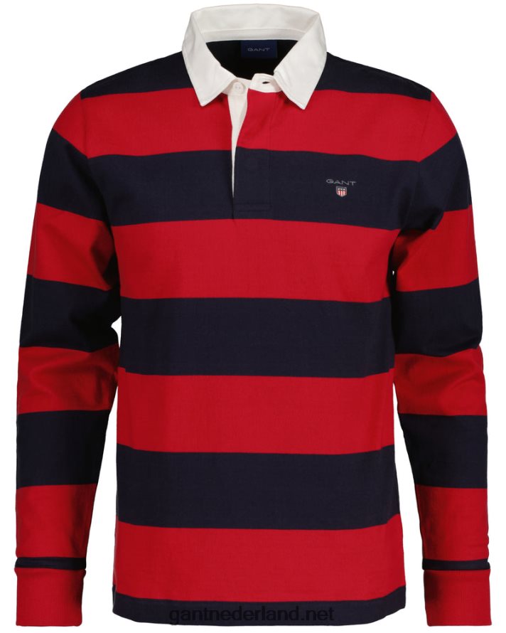 GANT Heren Robijn rood barstripe zware rugger R48460215