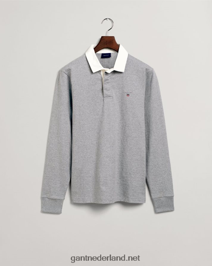 GANT Heren grijs gemêleerd stevige zware rugger R48460213