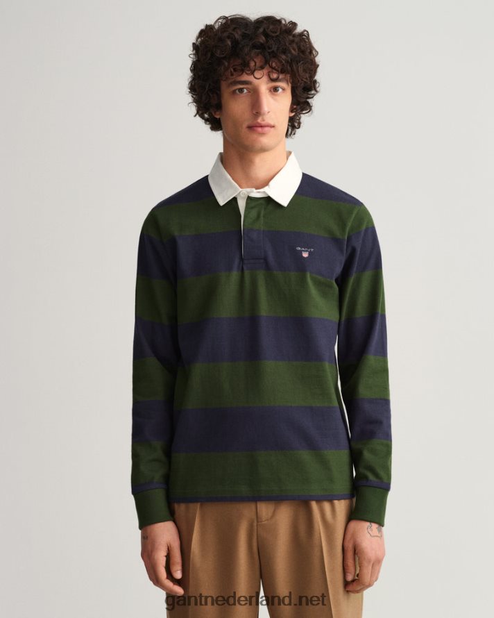 GANT Heren storm groen barstripe zware rugger R48460217