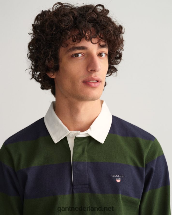 GANT Heren storm groen barstripe zware rugger R48460217