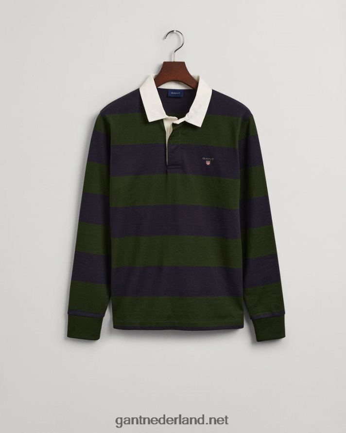 GANT Heren storm groen barstripe zware rugger R48460217