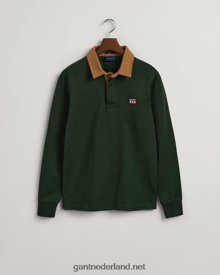 GANT Heren storm groen corduroy kraag zware rugger R48460222