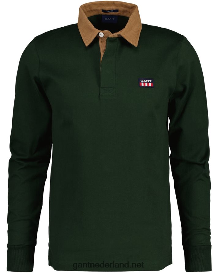 GANT Heren storm groen corduroy kraag zware rugger R48460222