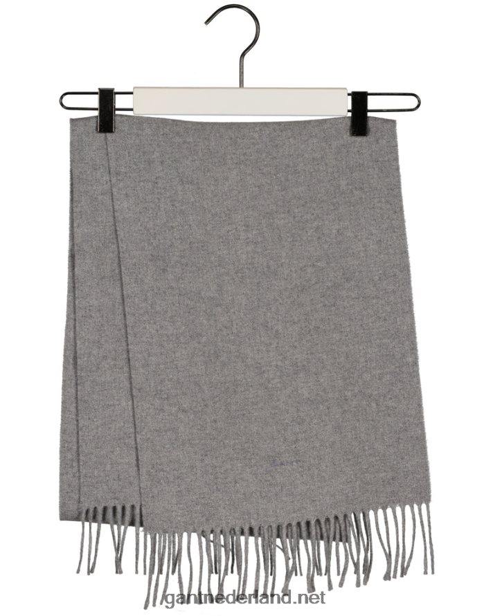 GANT Heren grijs gemêleerd stevige wollen sjaal R48460568