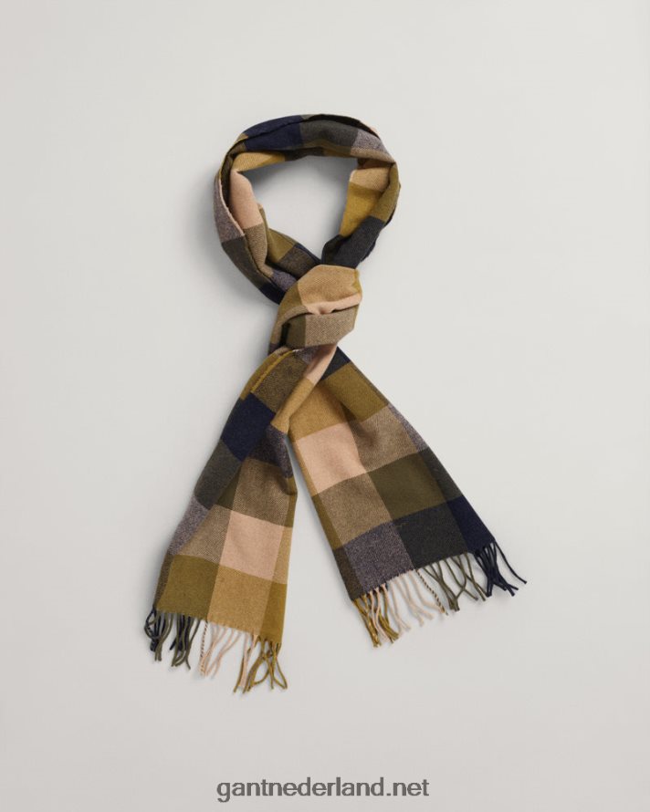 GANT Heren herfst peer multi geruite sjaal R48460571