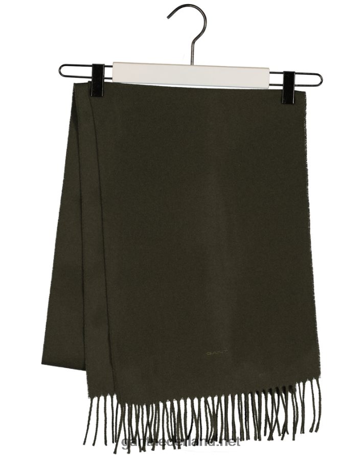 GANT Heren jagersgroen stevige wollen sjaal R48460562