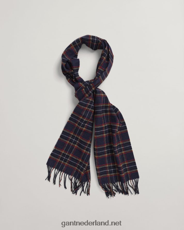 GANT Heren marinier tartan geweven sjaal R48460559
