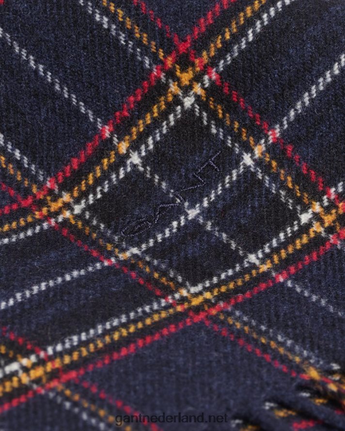 GANT Heren marinier tartan geweven sjaal R48460559