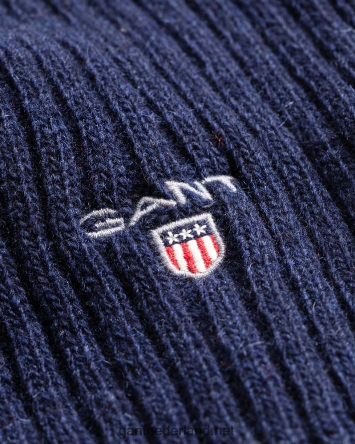 GANT Heren marinier wollen gebreide sjaal R48460578