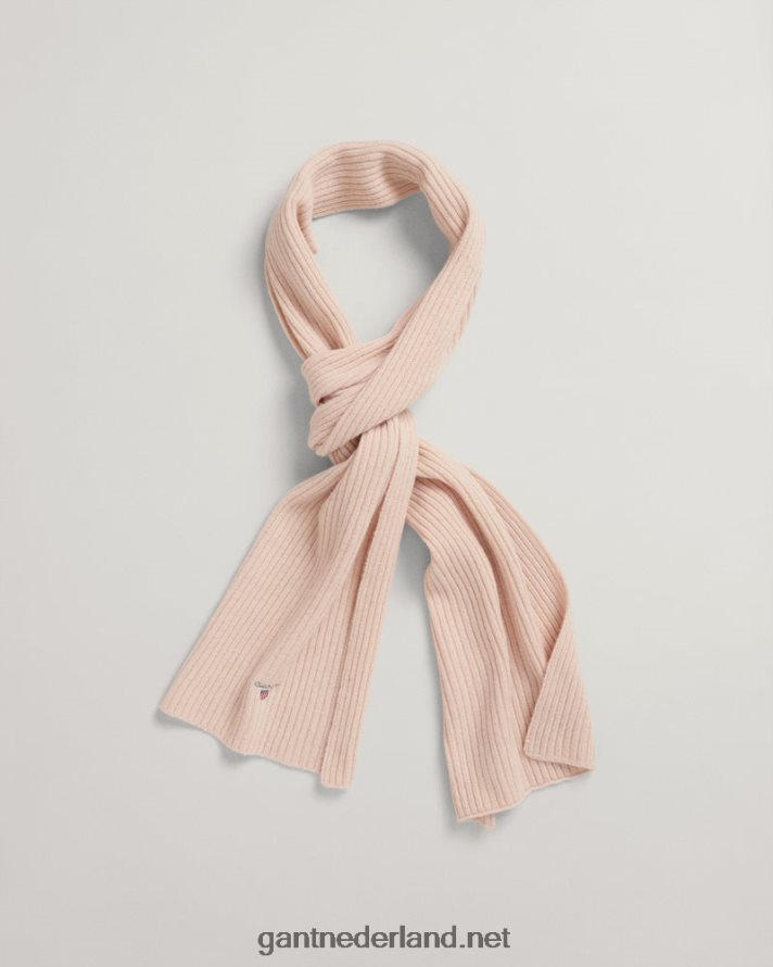 GANT Heren zilveren pioen wollen gebreide sjaal R48460567