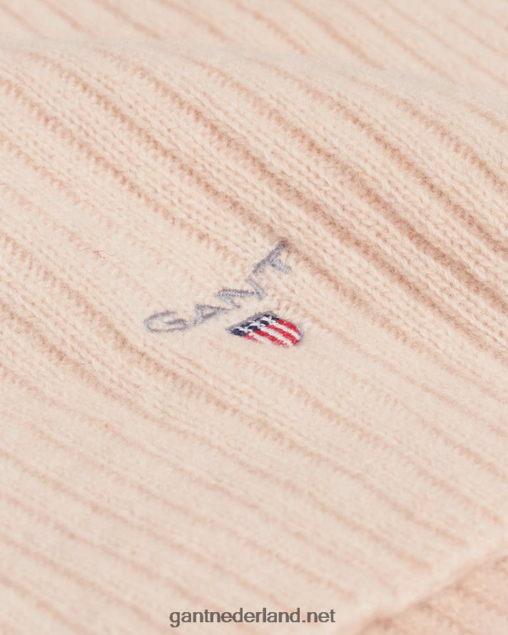 GANT Heren zilveren pioen wollen gebreide sjaal R48460567