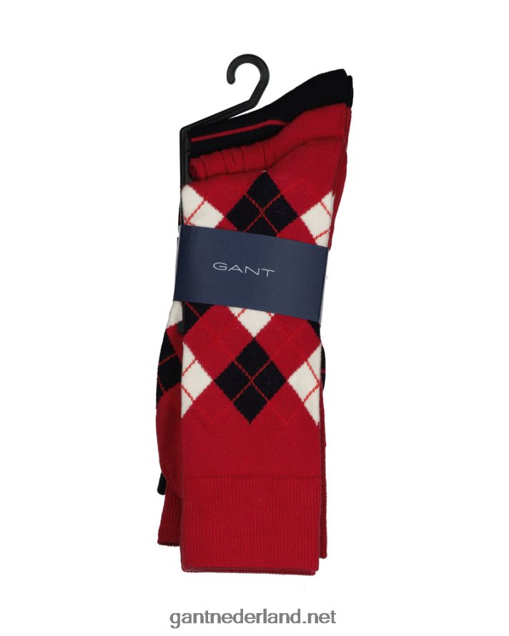GANT Heren herfst zonsondergang 3-pack argyle sokken R48460527