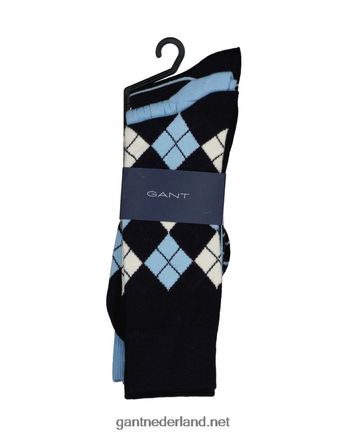 GANT Heren marinier 3-pack argyle sokken R48460531