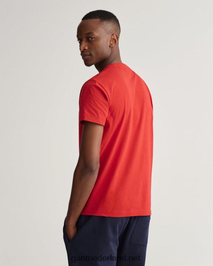 GANT Heren Robijn rood schild schild t-shirt R48460161