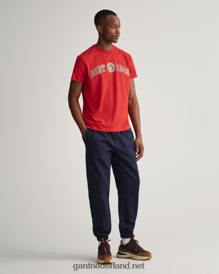 GANT Heren Robijn rood schild schild t-shirt R48460161