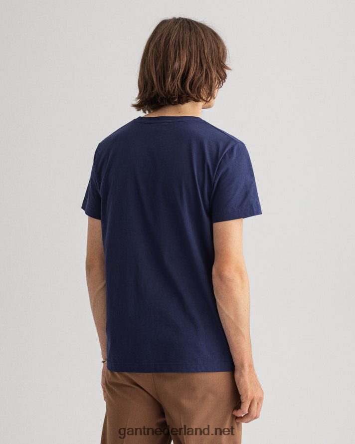 GANT Heren avond blauw archief schild t-shirt R48460141
